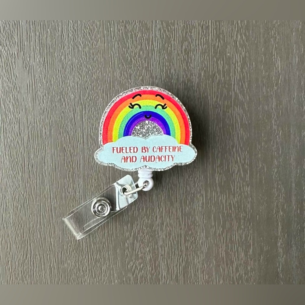 Funny ID Work Badge Leash 🌈☕️💁🏼‍♀️